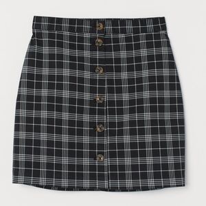 H&M Black & White Miniskirt